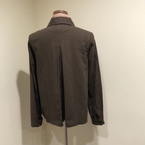 O’Neill Utility Jacket Size Small Olive Green Cotton Ramie Linen Blend - Picture 4 of 10